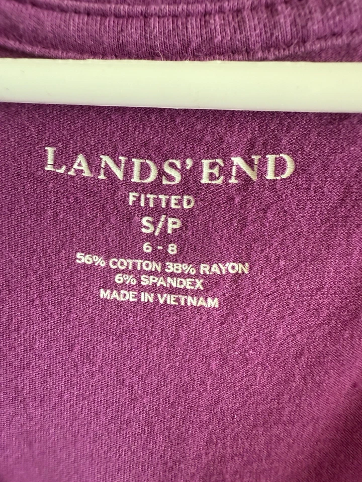 Lands' End Women's Pink Long Sleeve V Neck Top Size S/P - Image 3 of 3