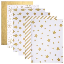 102 Sheets Gold Tissue Paper Gift Wrap Bulk, 19.5 x 13.6 Christmas Tissue Pap...