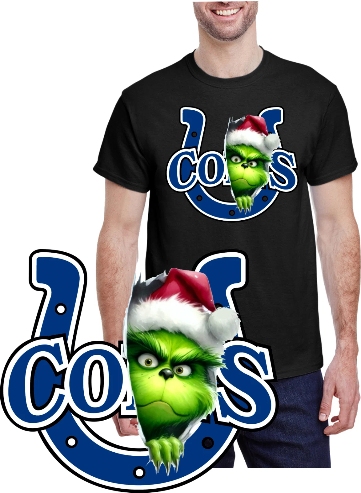 New / Indianapolis Colts funny character Tee / Quality Wicking T-Shirt