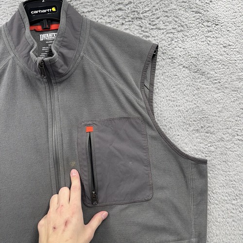 Herren Duluth Trading Zip Front Fleece Weste Größe Herren XXL grau Outdoor Camping - Bild 3 von 9