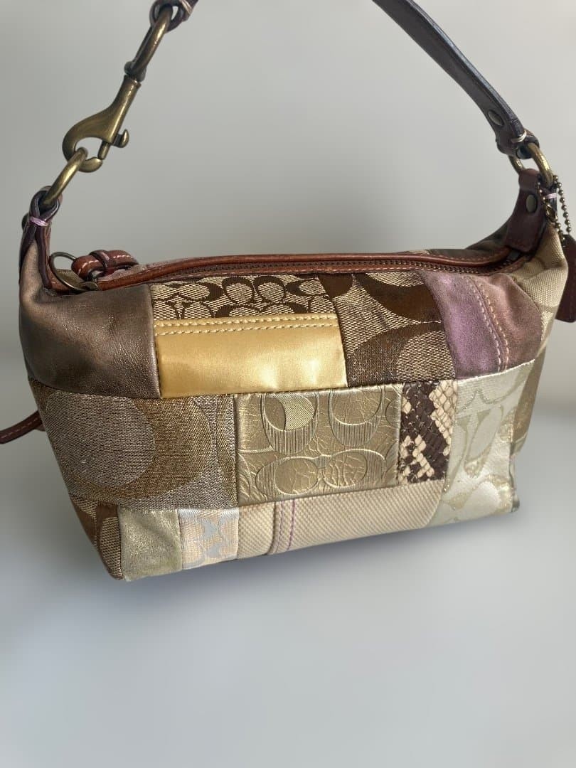 COACH Patchwork Mini Shoulder Bag Y2K Vintage Lea… - image 16