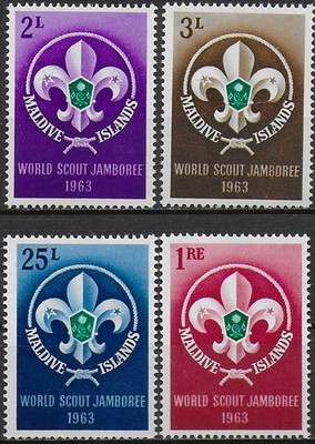 1964 Maledive Scout Jamboree 4v. postfrisch SG Nr. 130/33