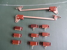 Reclaimed 2 Sliding Stay Hinges and 9 Magnetic Catches for Cupboard Doors