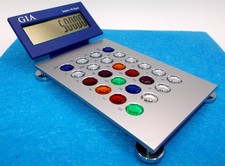 Vintage Rare GIA Jewel Desk Electronic Calculator Gems Flip Up Display Box Works