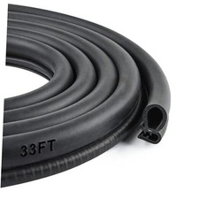 Car Door Rubber Seal Strip with Side Bulb, 33 Feet PVC Bulb Trim with EPDM 33Ft