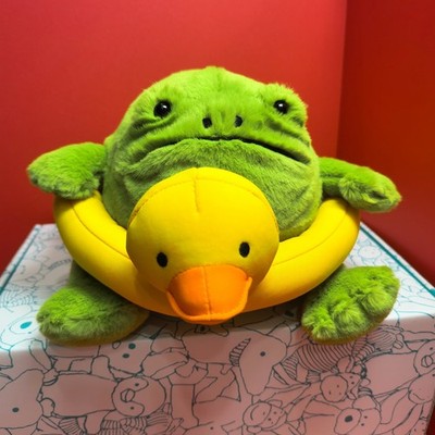 Jellycat Ricky Rain Frog in a Rubber Ring Children's Plush Toy / Plush Toy