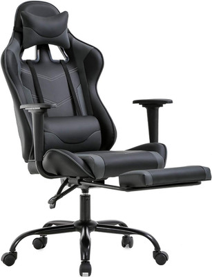Bestoffice | Ergonomic Gaming Chair | Grey | Reclining Computer Chair with Lumba