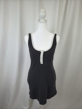 Urban Outfitters Dark Gray Waffle Thermal Tank Dress Women’s Sz S