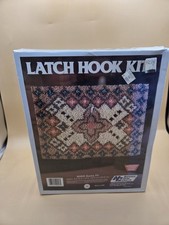 Vintage Latch Hook Kit Natuinal Yarn Crafts Sante Fe R009 20 X 27 New Sealed 