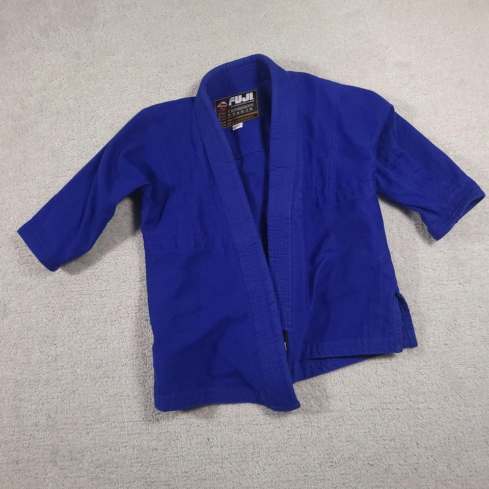 Chaqueta Fuji BJJ Jiu Jitsu Gi Kimono C00 Azul Juvenil Fuji Premium Mezcla de Algodón Top Foto 2 de 4