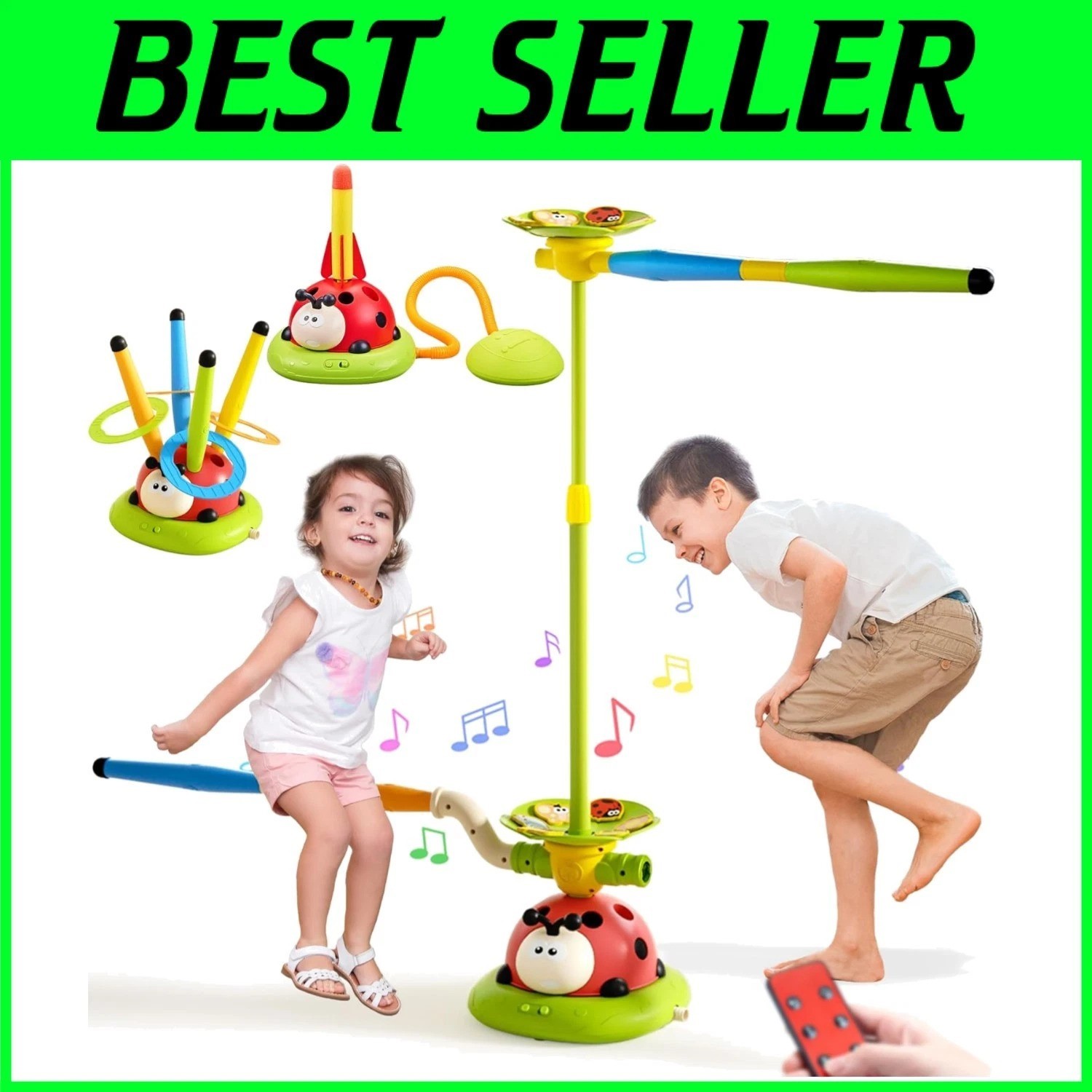Ladybug Jump & Toss Toy - 5-in-1 Kids Game