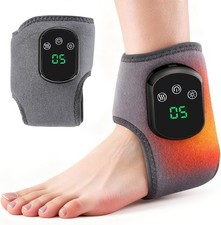 Electric Foot and Ankle Massager Brace for Pain Relief Heating Vibration Therapy