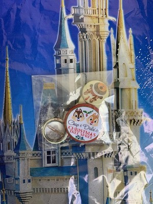Disney Parks Epcot Chip & Dales Christmas Tree Spree Button Set Of 6 New
