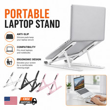 Adjustable Laptop Stand Foldable Notebook Holder Anti-Slip Ergonomic for Tablet