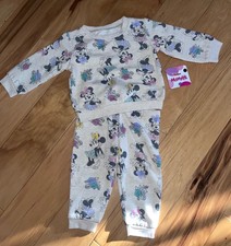 NWT DISNEY GIRLS MINNIE MOUSE SWEATSUIT SIZE 12M LD5