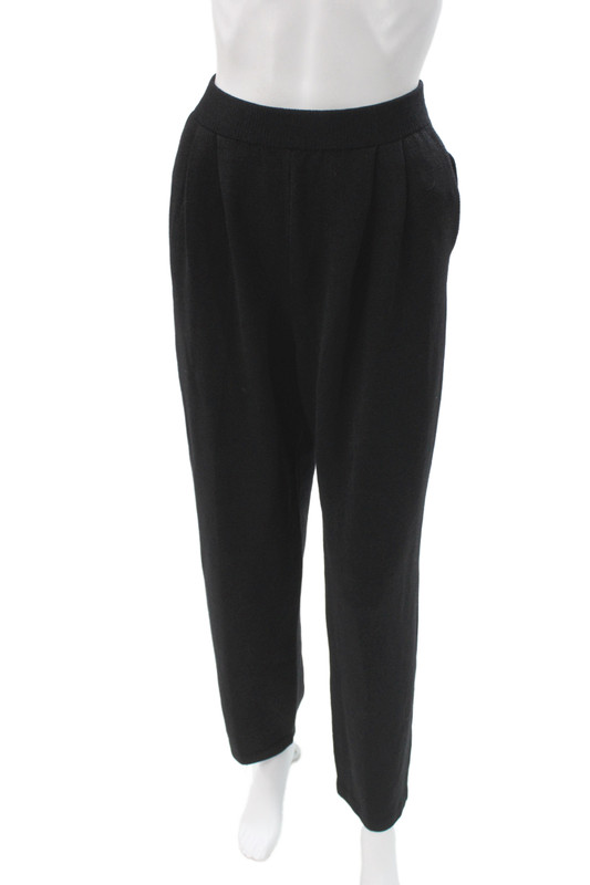St. John Basics Women Black Wool Dress Pants Size 8