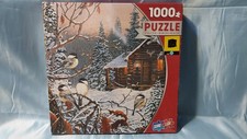 Sure-Lox 1000 Piece Winter Cabin Landscape Jigsaw Puzzle 27 x 19 in Cardboard