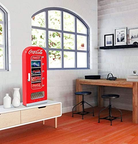 Coca Cola Mini Fridge For Bedrooms 5L Retro Vending Machine Style Cool Box 10 - Foto 3 di 5