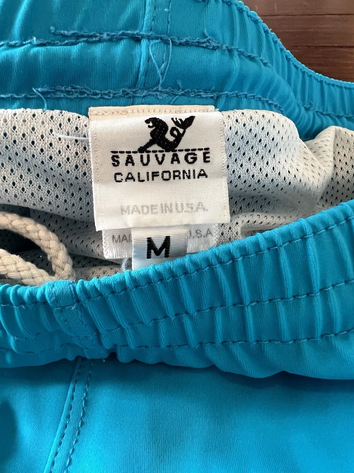 SAUVAGE RAYAS ATLÉTICAS LYCRA NADADOR TURQUESA TALLA MEDIANA Foto 3 de 4