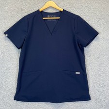 FIGS Casma Scrub Top Women's Medium Technical Collection Navy Blue