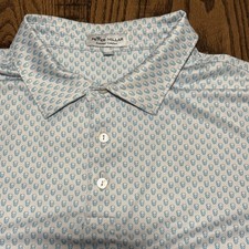 Peter Millar Summer Comfort Golf Polo Shirt Mens XL Skull All Over Print AOP