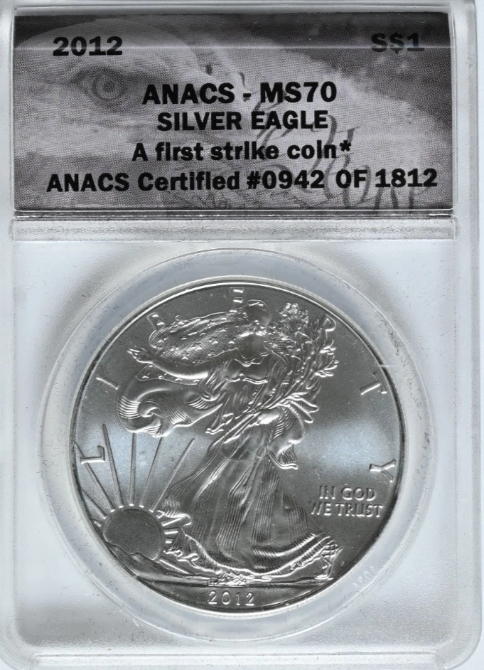 2012年 アメリカンイーグル銀貨 MS70 silver eagle American Eagle MS 70 Graded 2012 Silver Bullion Coins for sale | eBay