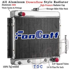 2row Aluminum Radiator For 1962-67 1965 Chevy Nova Chevy Ii 3.2l 3.8l 4.1l L6