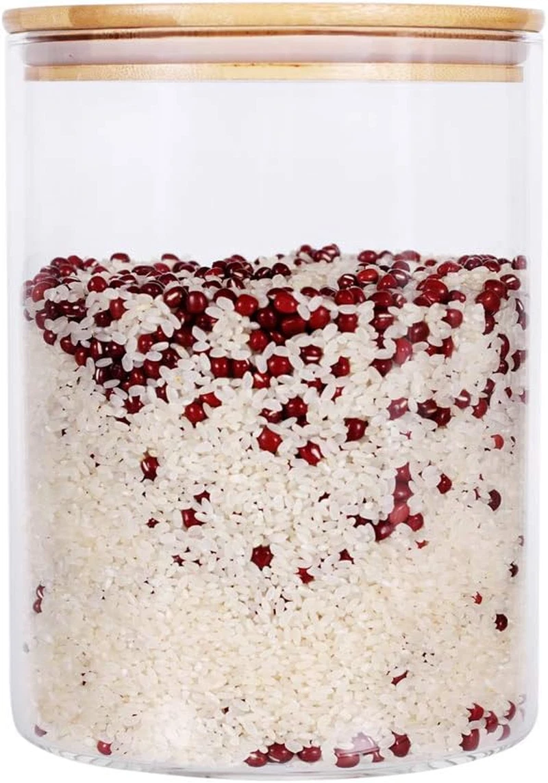Large Glass Food Storage Container, 100 FL OZ (3000Ml) Glass Food Canister with
