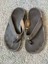 Olukai Ohana Flip Flops Comfort Sandal Brown Women 7 Casual Beach Slip-On