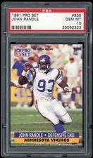 1991 Pro Set #835 John Randle  PSA 10 Rookie Card HOF. rookie card picture
