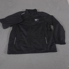 CCM Jacket Mens XL Black Top Shelf Hockey Full Zip Tactical Cool Lightweight