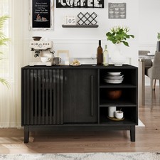 47.3" Sideboard Buffet Cabinet with Storage, Farmhouse Fluted Sideboard with 2
