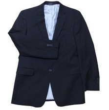 Tommy Hilfiger Blazer Men 40R Black Pinstripe 100 Wool Sport Coat Formal Office