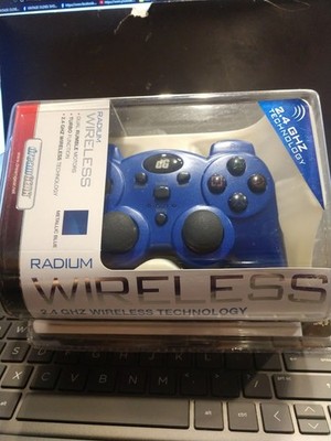 DREAMGEAR RADIUM WIRELESS 2.4 GHZ BLUE CONTROLLER FOR PS3 PLAYSTATION BRAND NEW!