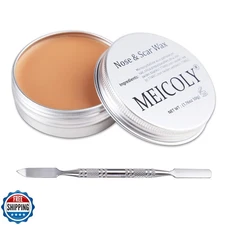 MEICOLY Scar Wax Kit with Spatula,SFX Scar Makeup,Fake Nose Skin Putty Wax Ma