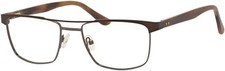 Calabria Esq 1565 Pilot Stainless Steel Blue Light Reading Glasses 1.75 Brown