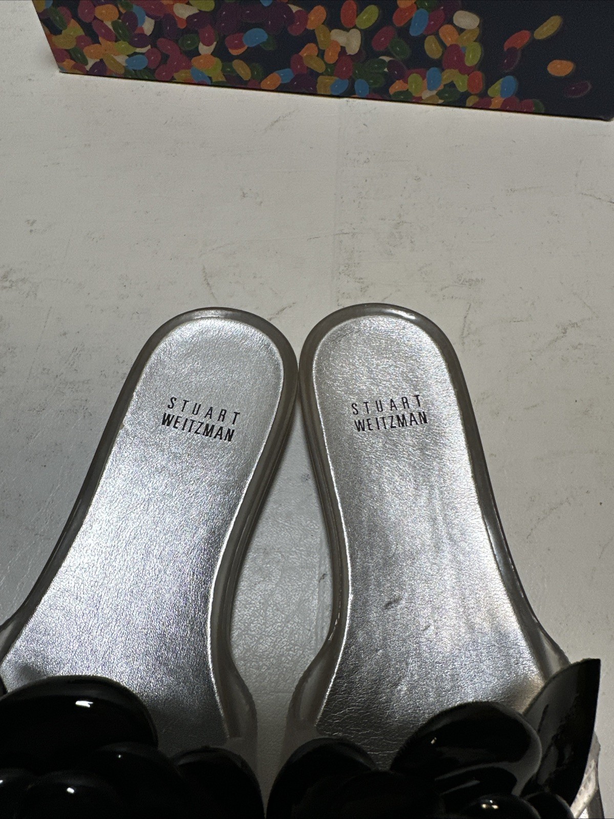 STUART WEITZMAN Bloomed translucent jelly thong W… - image 4