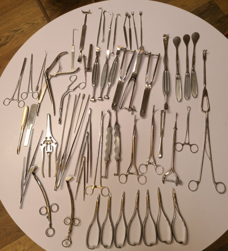 57 piece Lot Of Medical Surgical Instruments Surgeons Tools Pre-owned