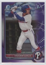 2022 Bowman Chrome Prospects Purple Refractor 173/250 Yhoswar Garcia #BCP-90 ii1