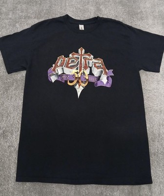 Petra FIFTY ANNIVERSARY  Short Sleeve Black Tee Ultra Cotton Size Medium - EUC!