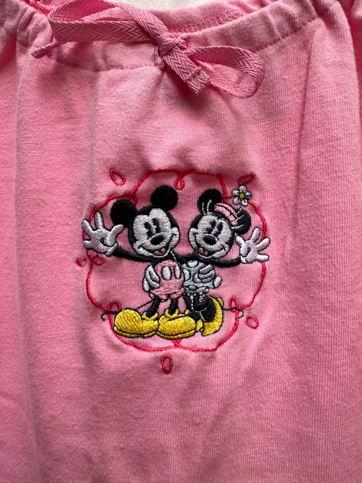 Mickey & Co Disney Pink Tonk Top Girls Size M (10-12) Years Floral embroidery - Image 2 of 4