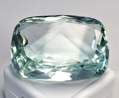 Natural VVS Aqua Blue Topaz Cushion Cut 81-83 Ct Loose Certified Gemstone SP016