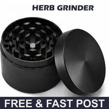 Black 4 Part 50 Mm Grinder Magnetic Metal Diamond Teeth Grinder