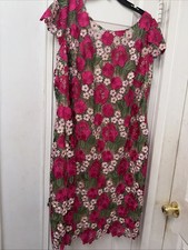 Women's Floral Xscape Lace Floral Dress Knee Length Size18W
