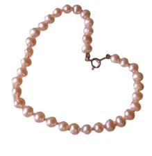 Sherbert Peach Pearl & 14Kgf 7" Bracelet 9916S