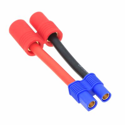 EC3 Female to HXT 6mm Female cable 12AWG 5CM wire For RC Battery