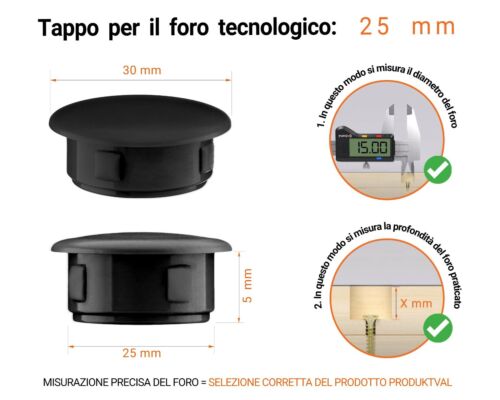 tappo di chiusura tappi per foro fori copriforo tappini copertura coperchio - Picture 16 of 17