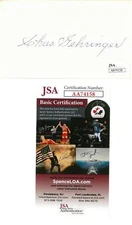 Chas Gehringer Signed Authentic Autographed 3x5 Cream Index Card JSA #AA74158