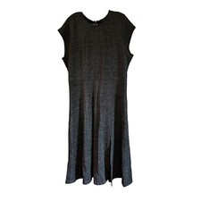 NWT Banana Republic Sparkle Midi Dress Party Cocktail Sleeveless Black 18 New