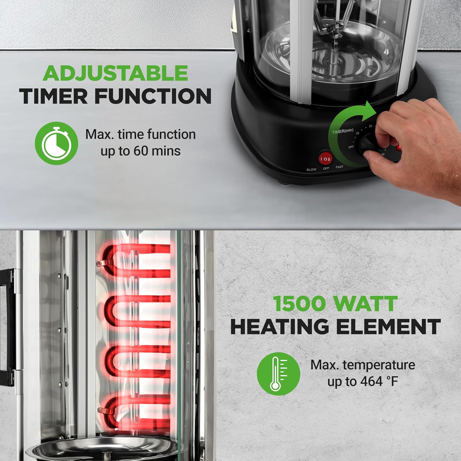 Vertical Rotating Turkey & Shawarma Oven | Rotisserie, Shawarma, & Kebab Machine